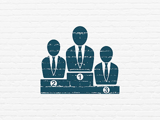 Image showing Business concept: Business Team on wall background