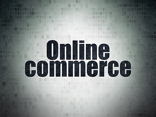 Image showing Finance concept: Online Commerce on Digital Paper background