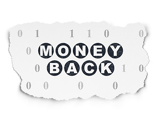Image showing Finance concept: Money Back on Torn Paper background