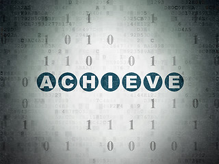 Image showing Business concept: Achieve on Digital Paper background