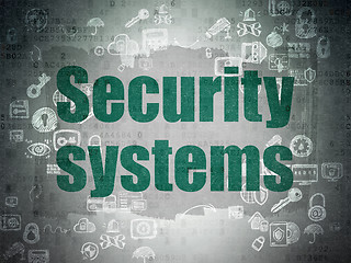 Image showing Privacy concept: Security Systems on Digital Paper background