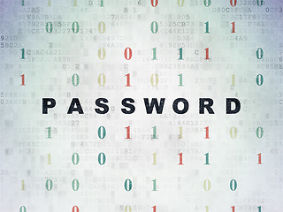 Image showing Protection concept: Password on Digital Paper background