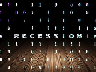 Image showing Business concept: Recession in grunge dark room