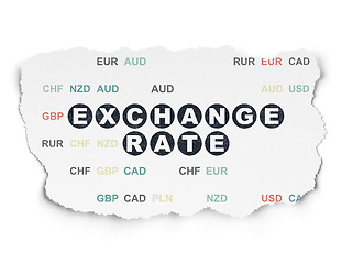 Image showing Currency concept: Exchange Rate on Torn Paper background