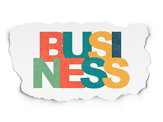 Image showing Business concept: Business on Torn Paper background