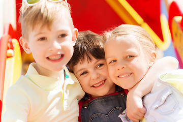 Image showing group of happy kids on children playground