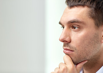 Image showing close up of businessman male face