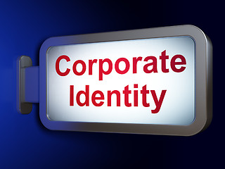 Image showing Business concept: Corporate Identity on billboard background