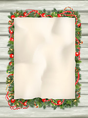 Image showing Christmas fir tree with paper. EPS 10