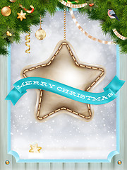 Image showing Merry christmas card. Eps 10