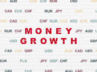 Image showing Currency concept: Money Growth on wall background