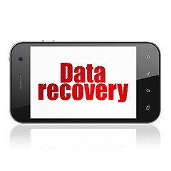 Image showing Data concept: Smartphone with Data Recovery on display