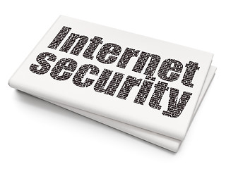 Image showing Safety concept: Internet Security on Blank Newspaper background