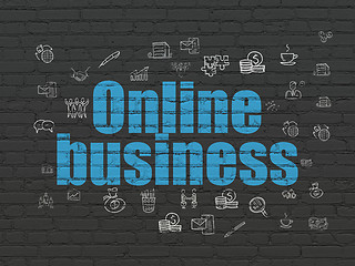 Image showing Business concept: Online Business on wall background