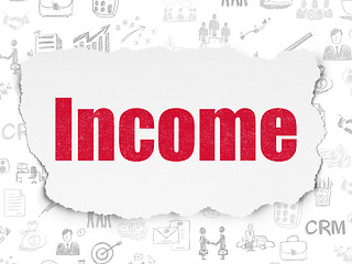 Image showing Business concept: Income on Torn Paper background