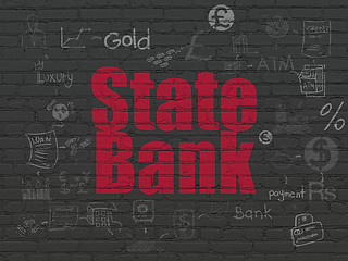Image showing Money concept: State Bank on wall background