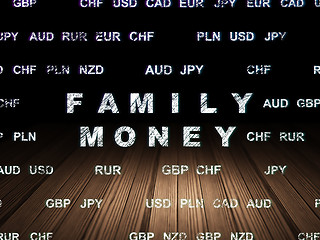 Image showing Money concept: Family Money in grunge dark room