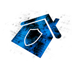 Image showing Finance concept: Home on Digital background