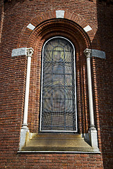 Image showing cardano campo cross     and mosaic wall sunny day 