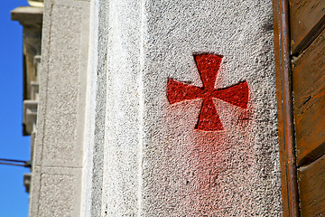 Image showing cross sumirago lombardy italy  varese abstract      and sky 