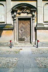 Image showing  italy church santo antonino  the old door entrance  