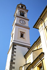 Image showing vedano olona   church tower bell sunny day 