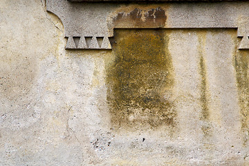 Image showing sumirago lombardy   varese     wall  a curch broke brike pattern