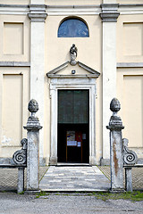 Image showing  italy  church  varese  the old door entrance  