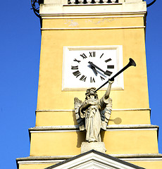 Image showing in cislago old abstract    italy   the   wall  and church angel 