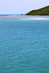 Image showing  kho   bay  coastline   green lagoon and tree 