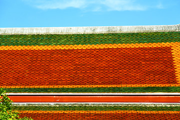 Image showing  in the temple  bangkok  asia and sky thailand abstract cross  