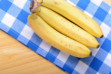 Image showing Bunch of bananas on white bowl, health food concept