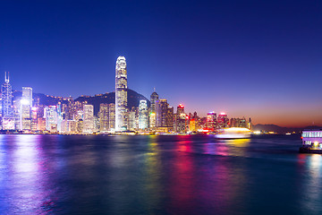 Image showing Hong Kong city at night