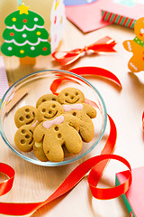 Image showing Gingerbread man cookie for Xmas