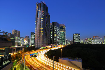 Image showing Japan cityscape at night