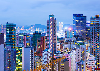 Image showing Hong Kong city at night