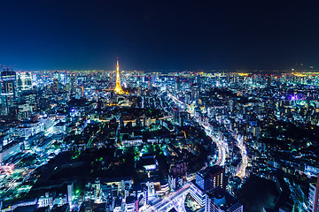 Image showing Tokyo in Japan at night