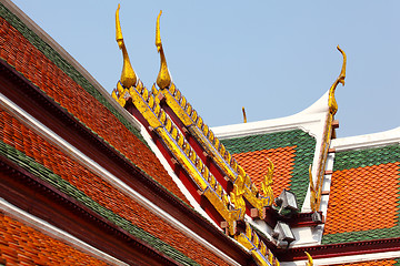 Image showing Roof tile in temple