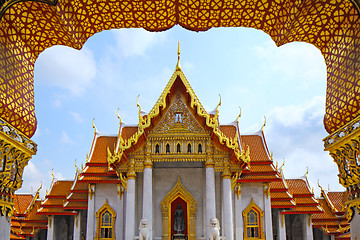 Image showing Marble Temple in Bangkok Thailand