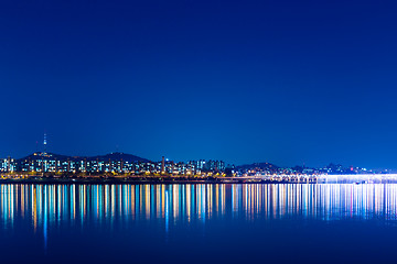 Image showing Seoul City and Han River