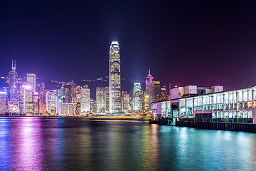 Image showing Hong Kong city at night