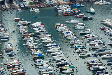 Image showing Sheltered harbour from top view