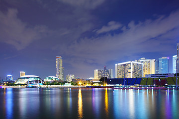 Image showing Singapore city at night