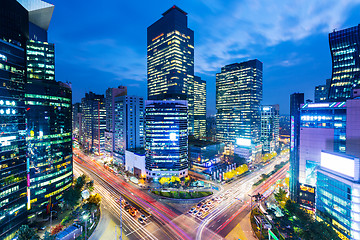 Image showing Seoul skyline at the gangnam district