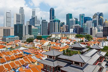 Image showing Chinatown and business center of Singapore