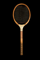 Image showing Vintage Wooden Tennis Racquet