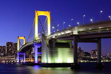 Image showing Tokyo Bay at night