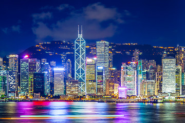 Image showing Hong Kong famous night view