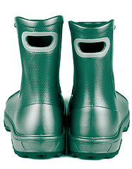 Image showing Dark Green Rubber Boots