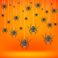 Image showing Set od Grey Spiders 